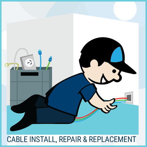 IR technicians can install, repair or replace data and phone cables