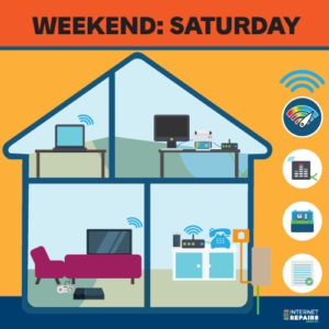 Internet Repairs provide emergency call out on weekends - Saturday call out rate