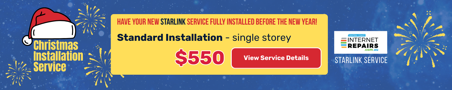 Central Coast Internet Repairs offering professional Starlink Installation Service