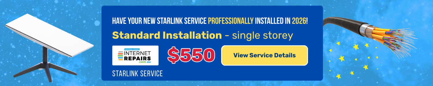 Central Coast Internet Repairs offering professional Starlink Installation Service