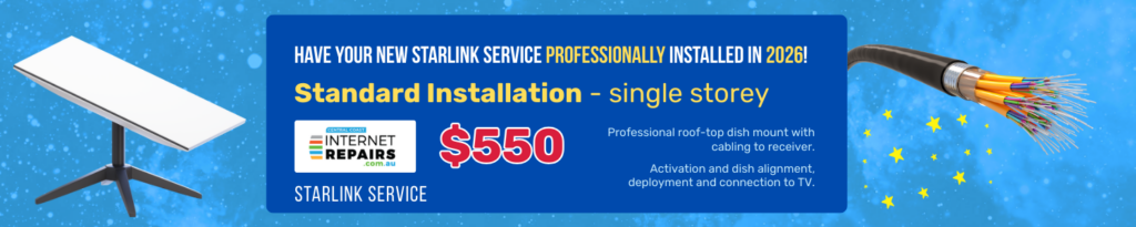 Central Coast Internet Repairs offering professional Starlink Installation Service
